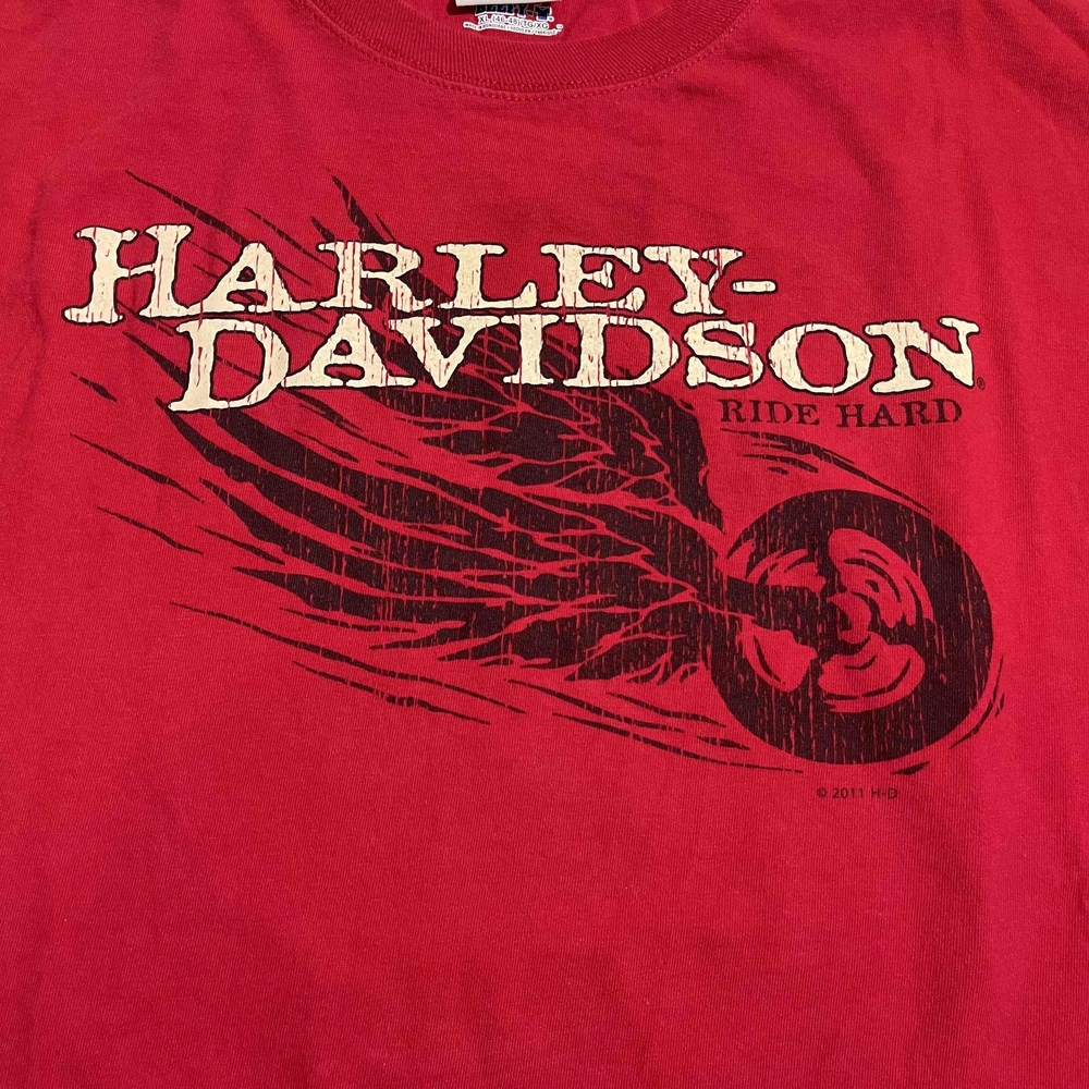 Vintage Harley Davidson Long Sleeve Flames Arizona Biker Wings Shirt Vintage y2k - Picture 8 of 12
